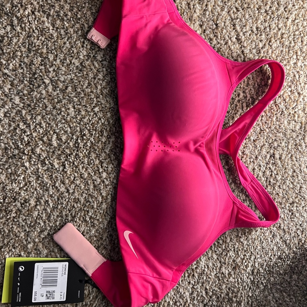 NWT Hot pink razor back Nike sports bra